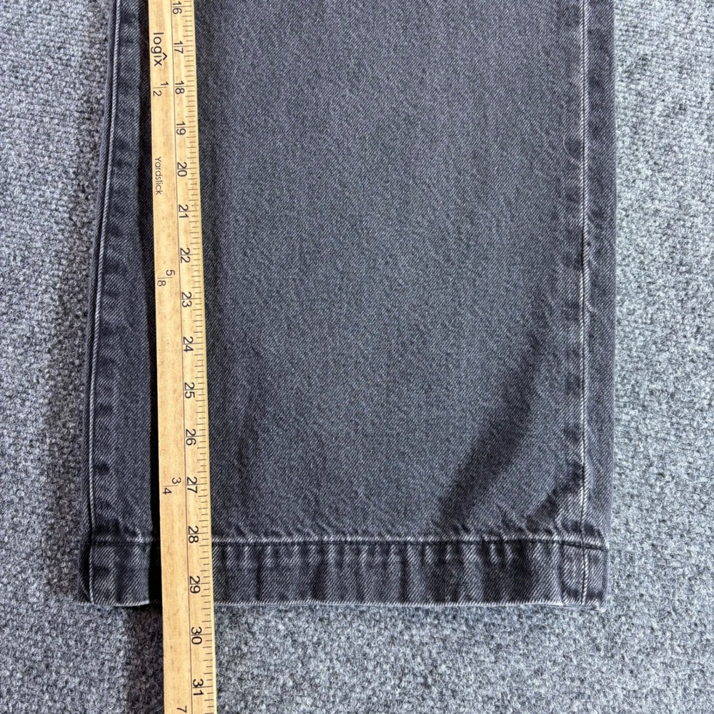 Madewell The Harlow Wide-Leg Jean Womens 29 Black Pleated High Rise Denim Pants - Picture 4 of 7
